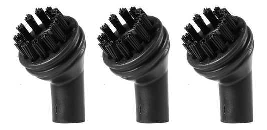 Steam Cleaner Brush Head Attachments - EM-302 Steamer Small Brushes Heads Replacement Parts Accessories (3 Nylon Brushes)